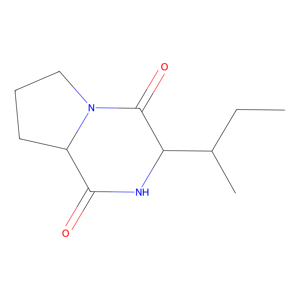 3-sec-Butyl-pyrrolopiperazine-1,4-dione molecular structure, CAS 58917-56-9