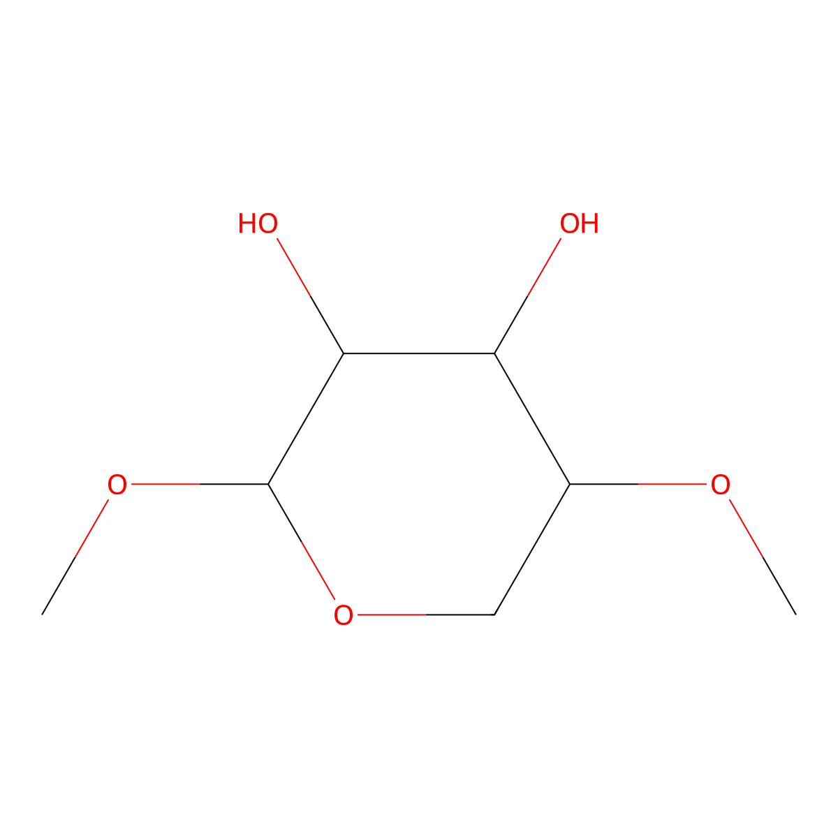 Methyl 4-O-methyl-d-arabinopyranoside molecular structure, CAS 58918-59-5