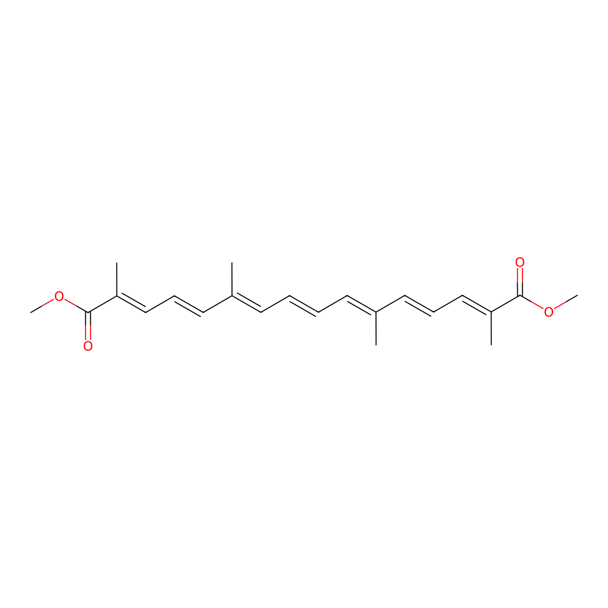 Dimethylcrocetin molecular structure, CAS 5892-54-6