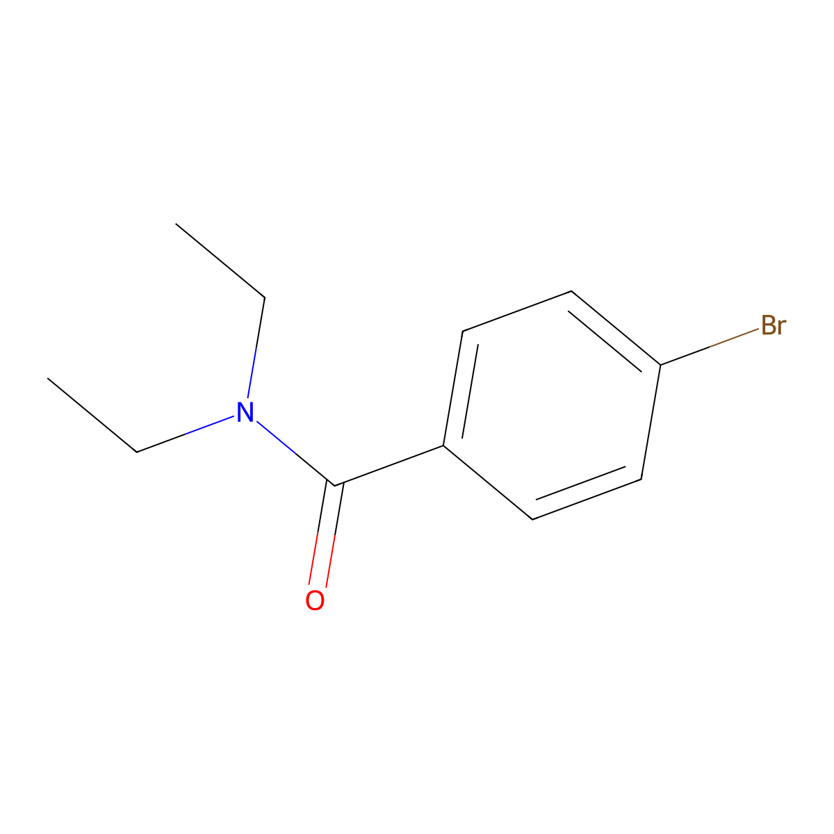 4-bromo-N,N-diethylbenzamide molecular structure, CAS 5892-99-9