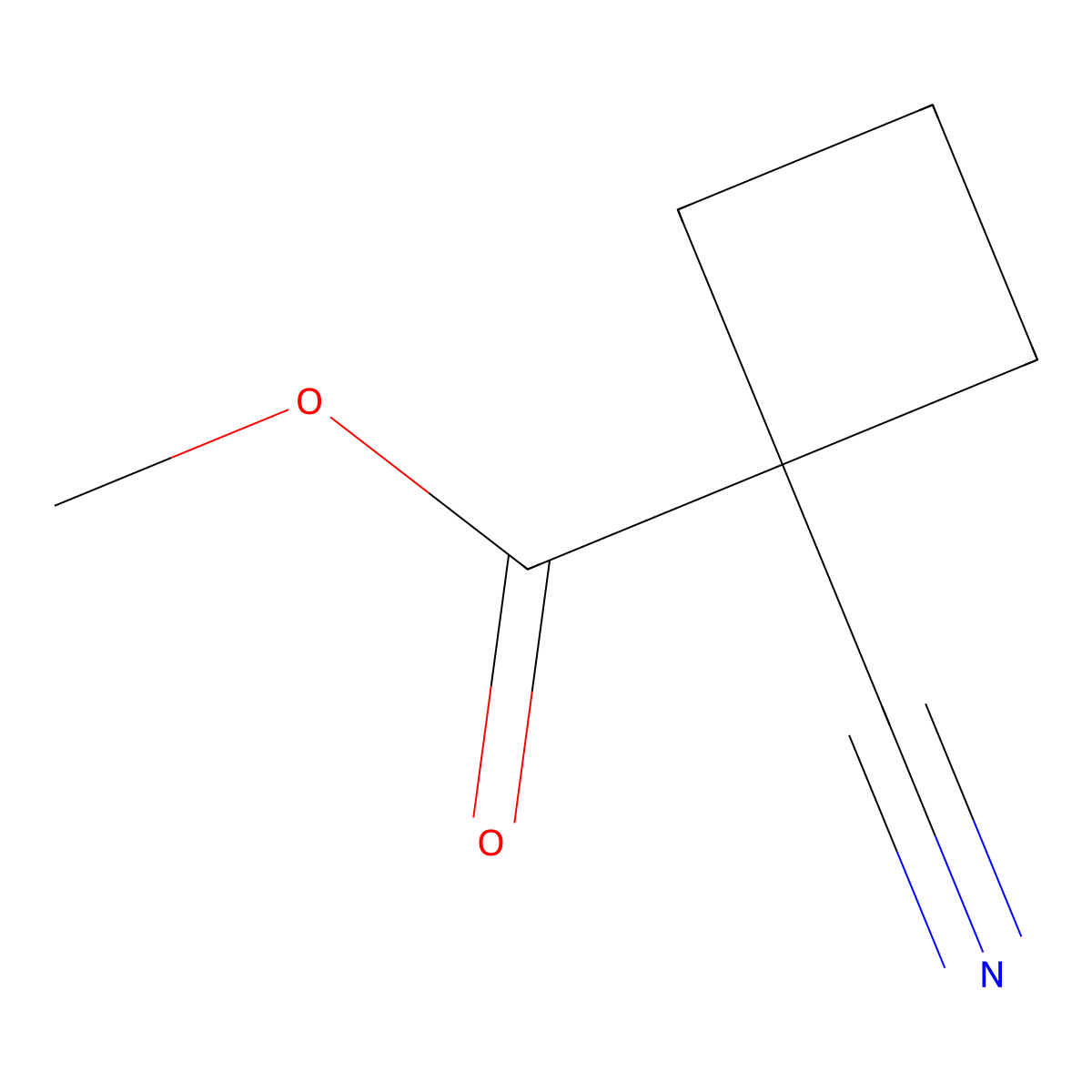Methyl 1-cyanocyclobutane-1-carboxylate molecular structure, CAS 58920-79-9