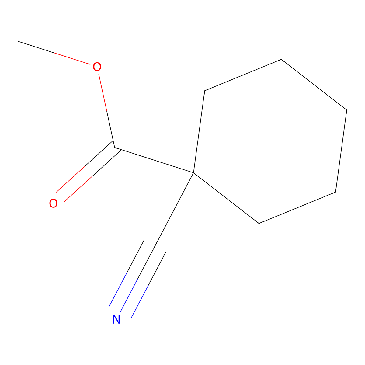Methyl 1-cyanocyclohexane-1-carboxylate molecular structure, CAS 58920-80-2