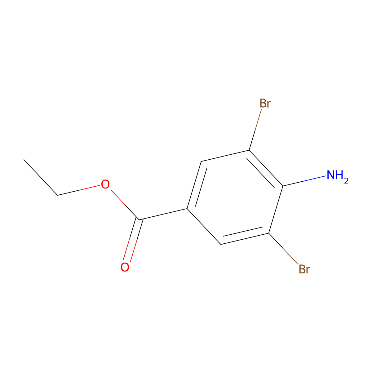 Ethyl 4-amino-3,5-dibromobenzoate molecular structure, CAS 58922-06-8
