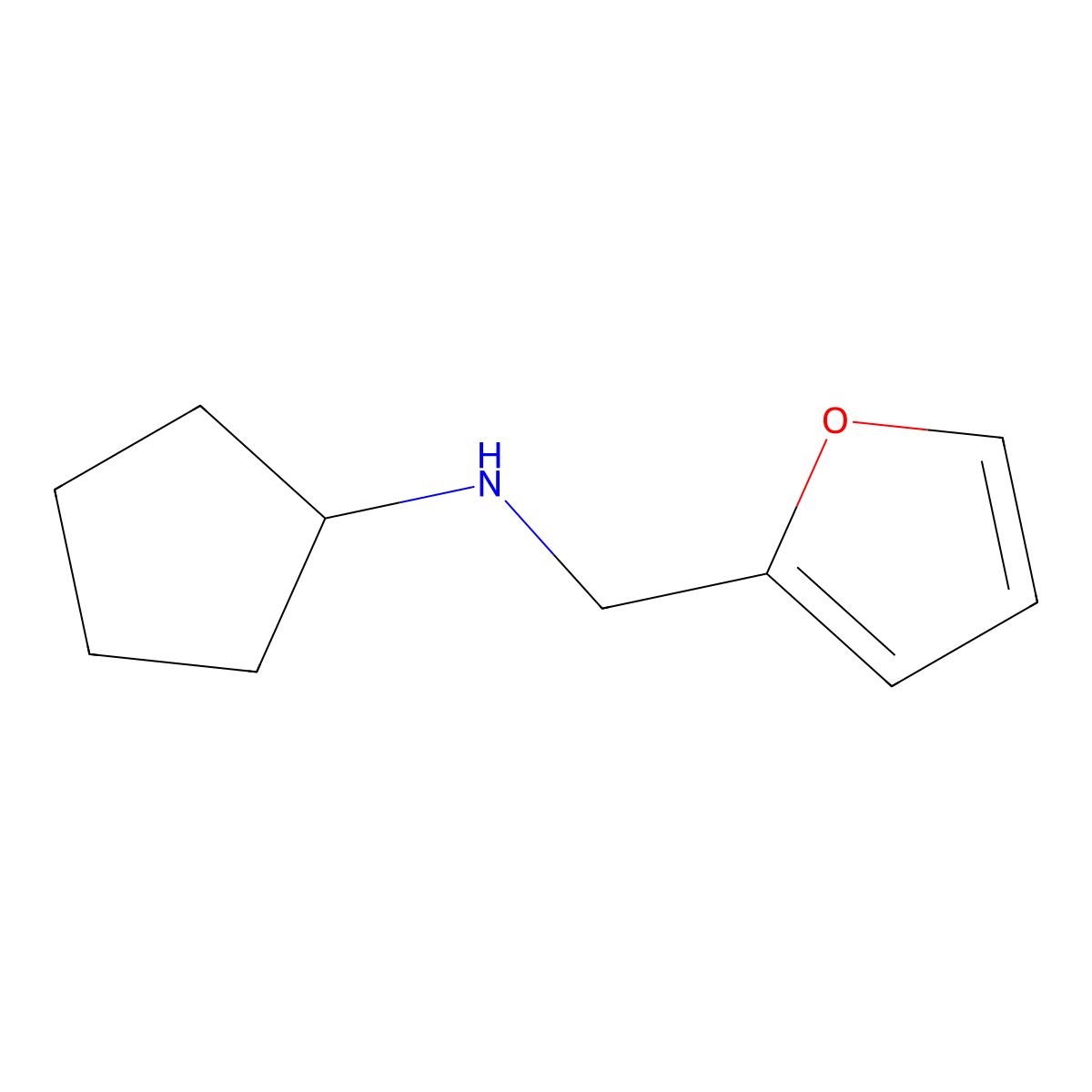 N-(furan-2-ylmethyl)cyclopentanamine molecular structure, CAS 58924-64-4