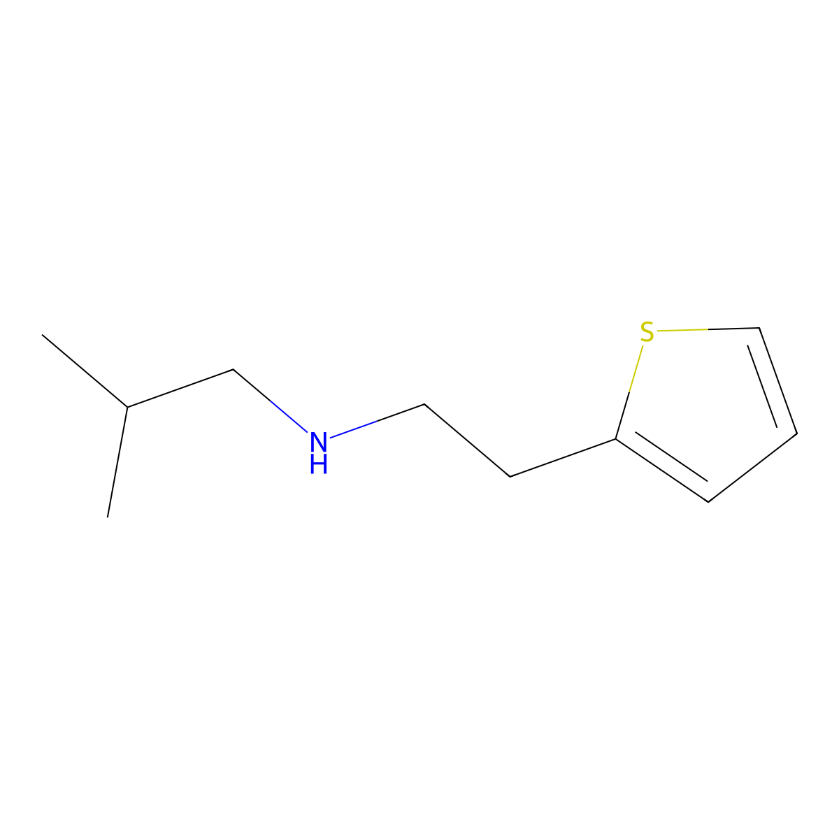 (2-Methylpropyl)[2-(thiophen-2-YL)ethyl]amine molecular structure, CAS 58924-75-7