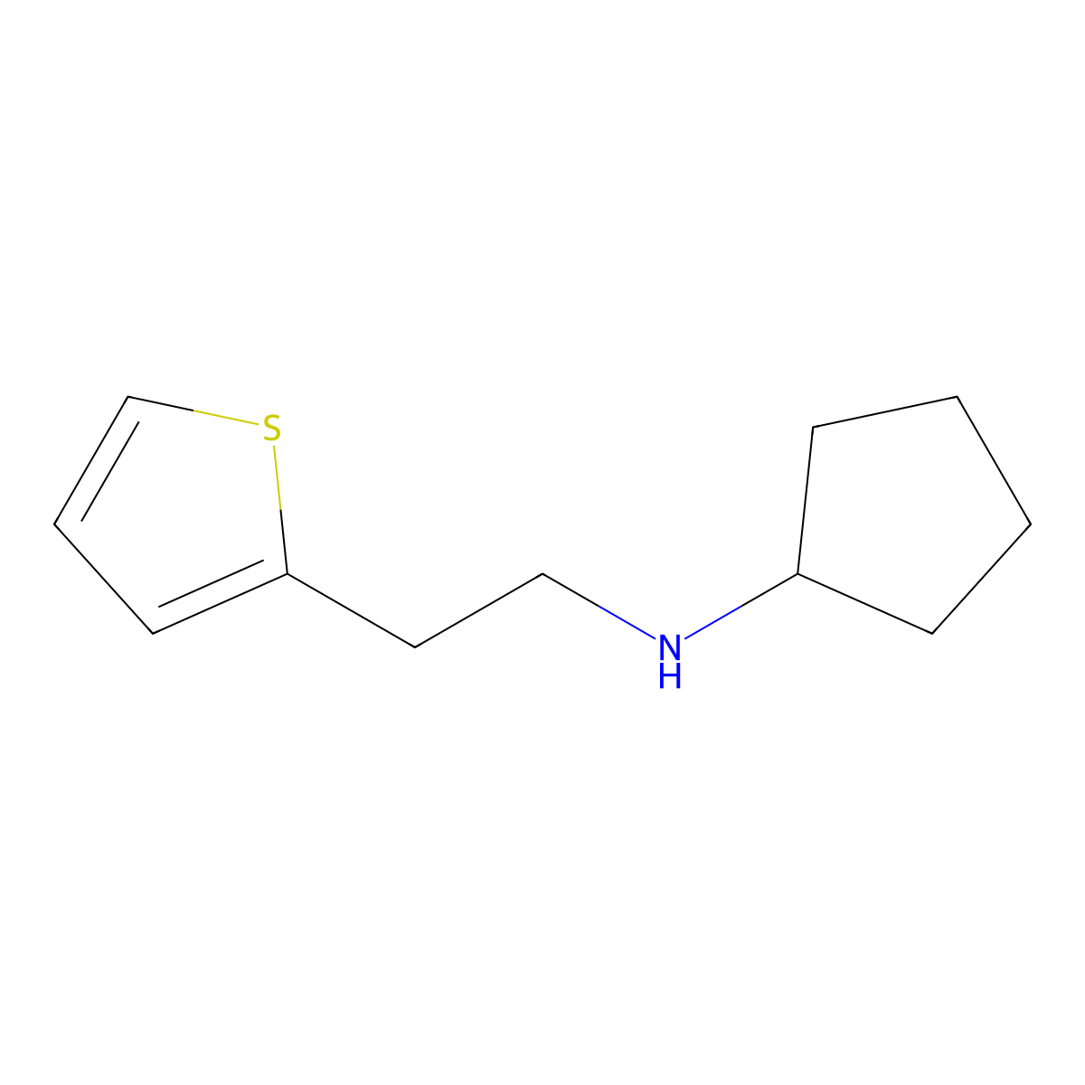 N-[2-(Thiophen-2-YL)ethyl]cyclopentanamine molecular structure, CAS 58924-76-8