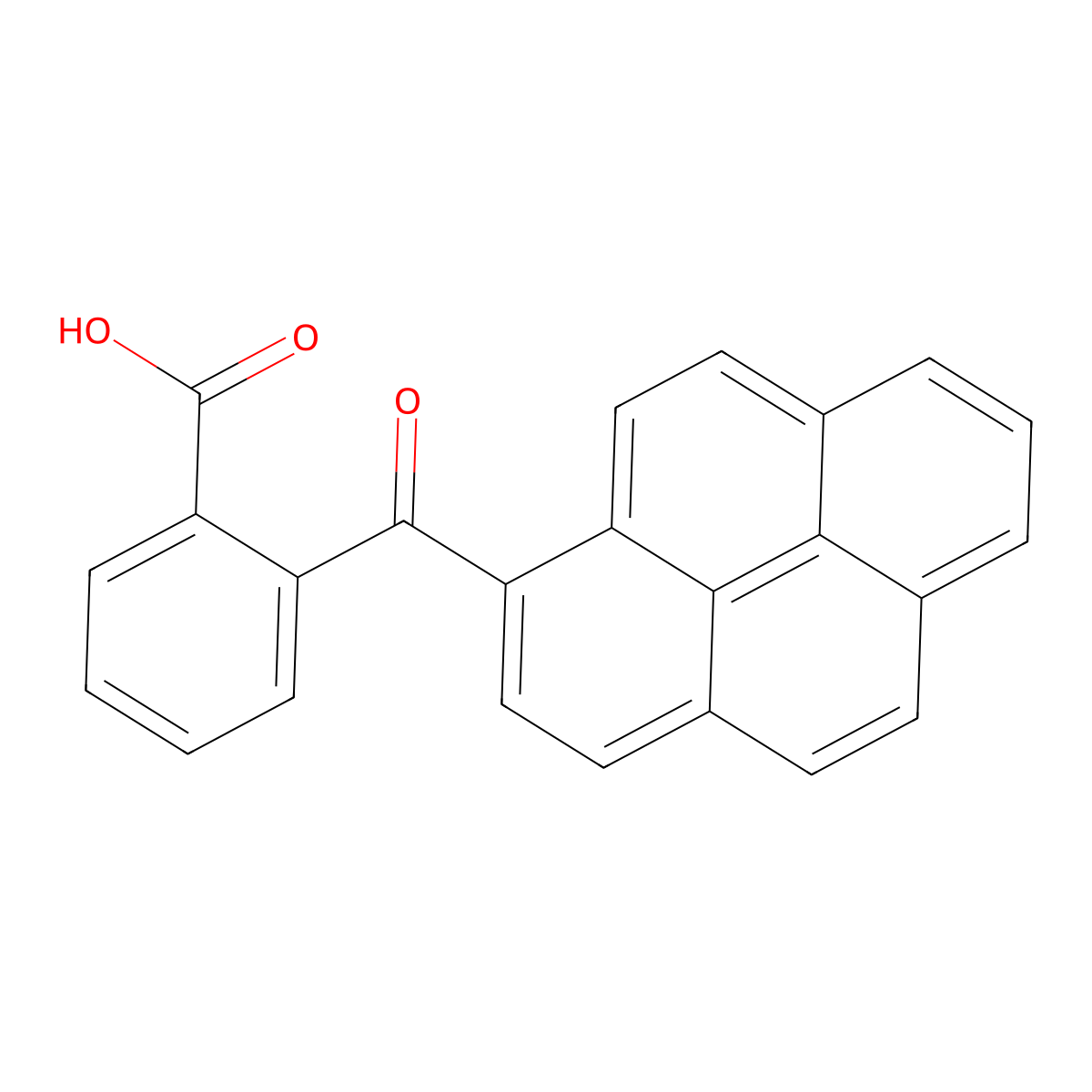 Benzoic acid, 2-(1-pyrenylcarbonyl)- molecular structure, CAS 58926-23-1