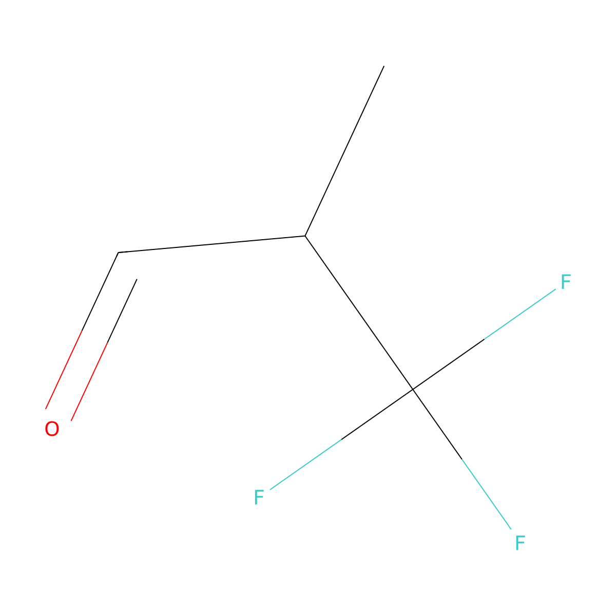 2-Methyl-3,3,3-trifluoropropanal molecular structure, CAS 58928-28-2