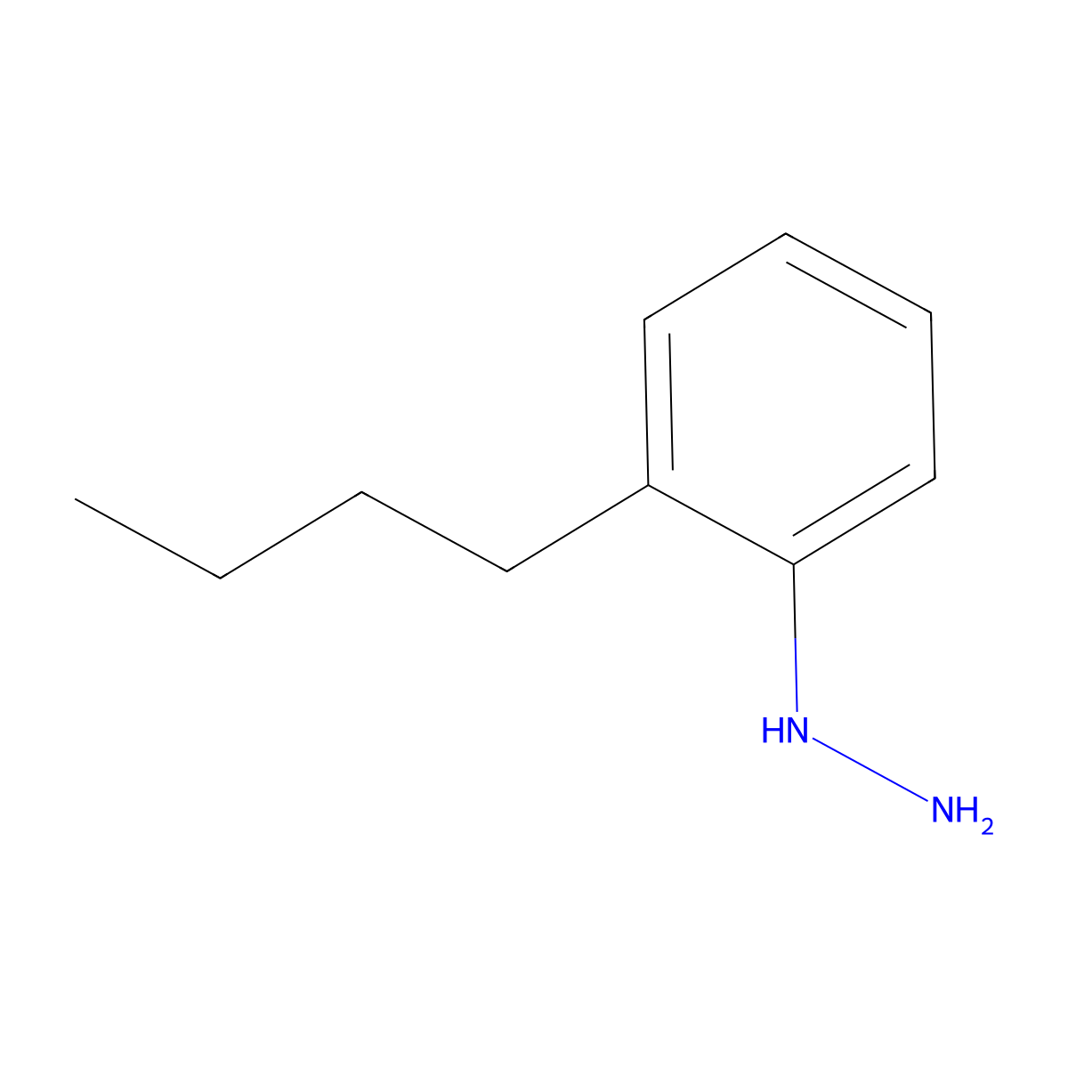 Hydrazine, (2-butylphenyl)- molecular structure, CAS 58928-63-5