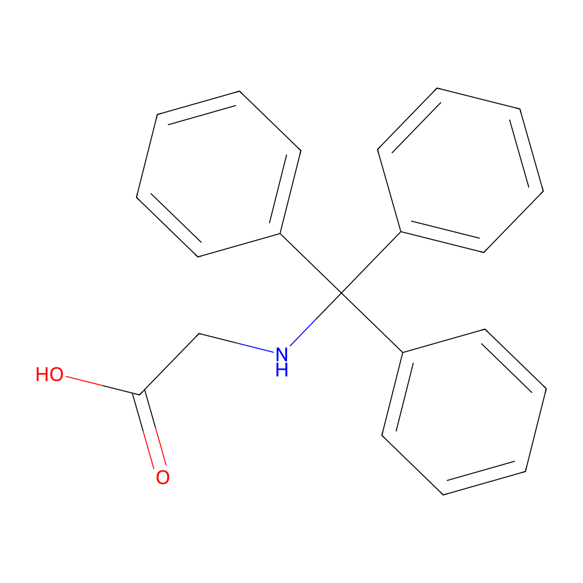 N-Tritylglycine molecular structure, CAS 5893-05-0