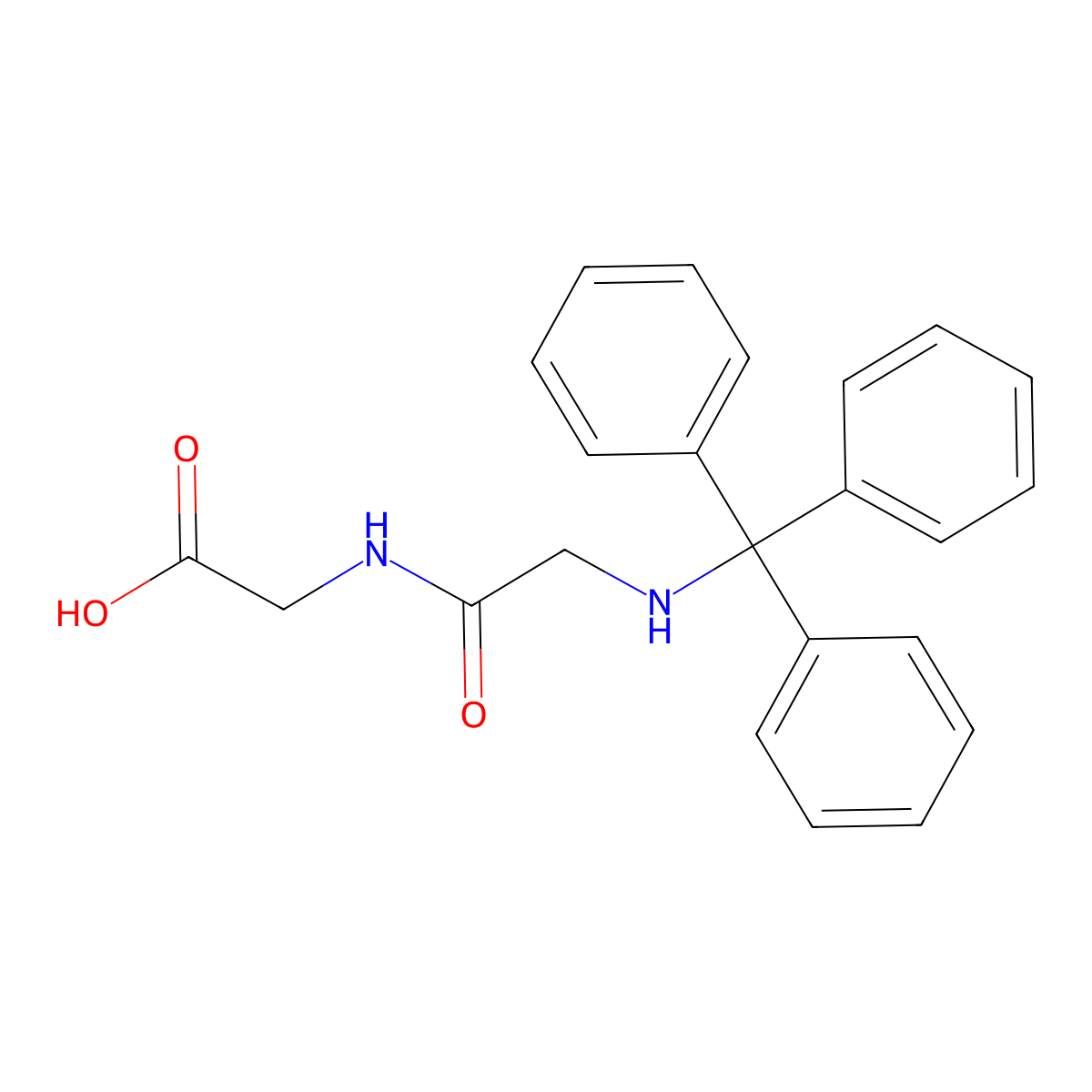 N-(Triphenylmethyl)glycylglycine molecular structure, CAS 5893-07-2