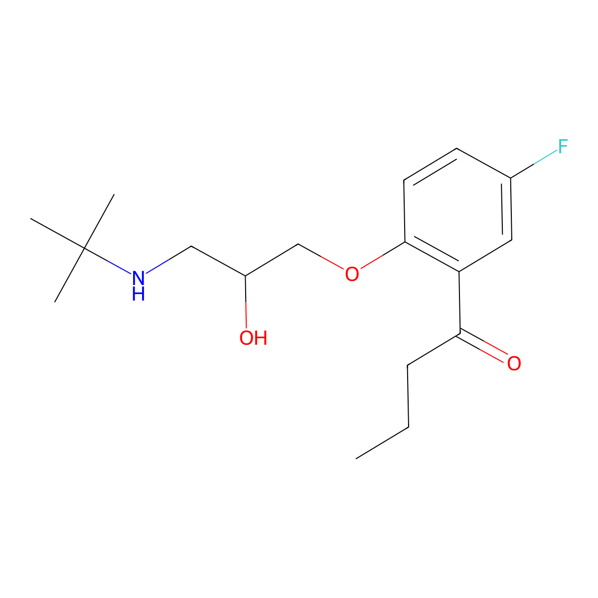 Butofilolol molecular structure, CAS 58930-32-8