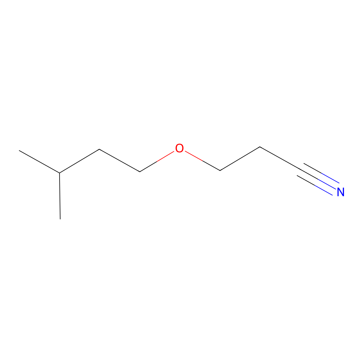3-(3-Methylbutoxy)propanenitrile molecular structure, CAS 58936-29-1