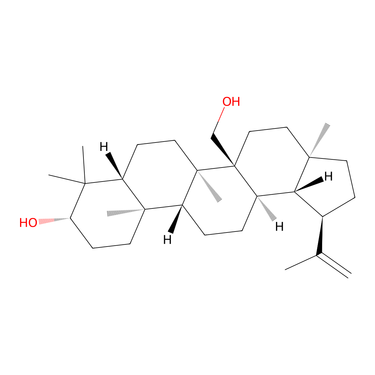 Lup-20(29)-ene-3beta,27-diol molecular structure, CAS 58940-21-9