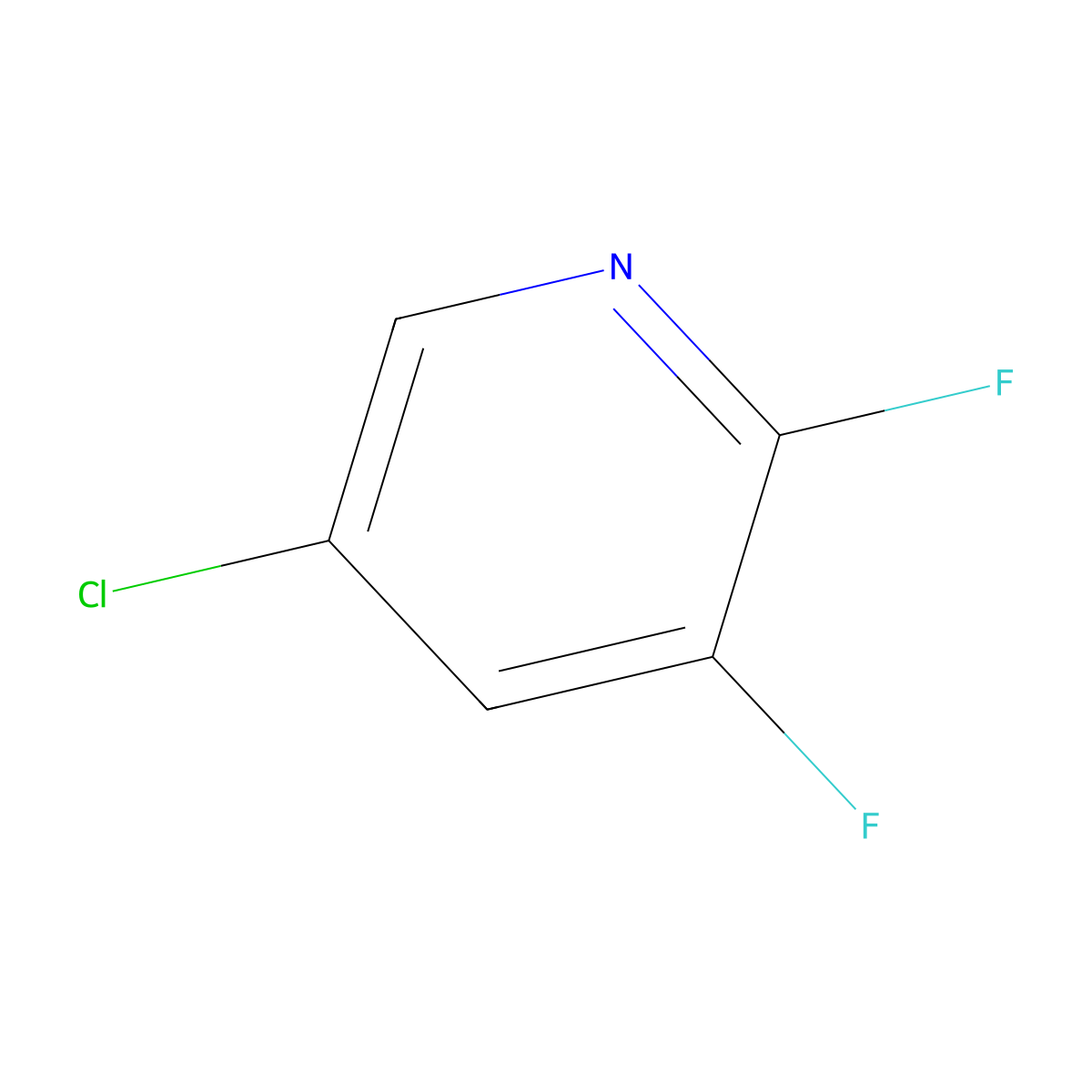 5-Chloro-2,3-difluoropyridine molecular structure, CAS 589402-43-7