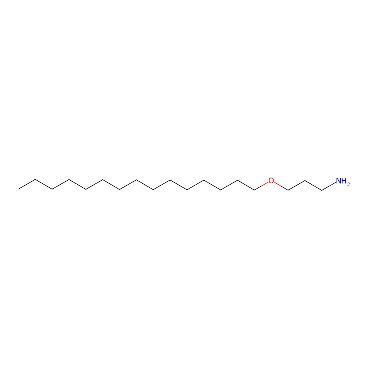 1-Propanamine, 3-(pentadecyloxy)- molecular structure, CAS 58943-75-2
