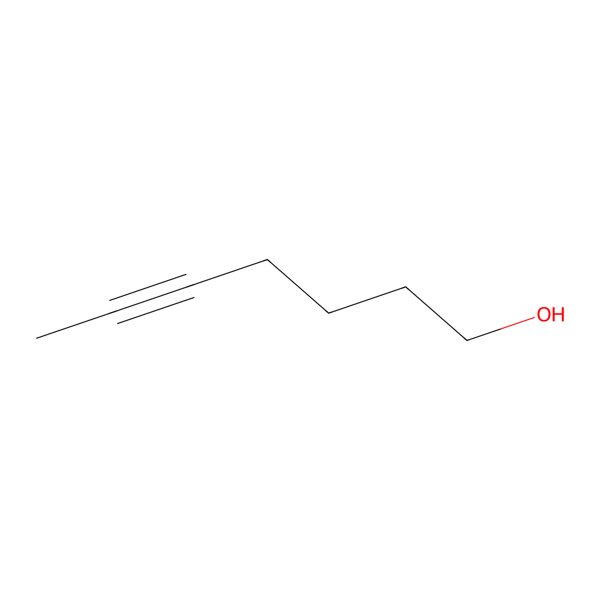 Hept-5-yn-1-ol molecular structure, CAS 58944-42-6
