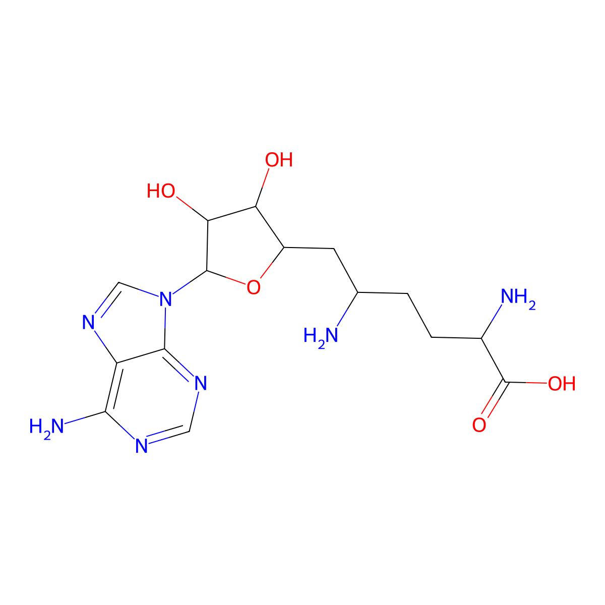 Sinefungin molecular structure, CAS 58944-73-3