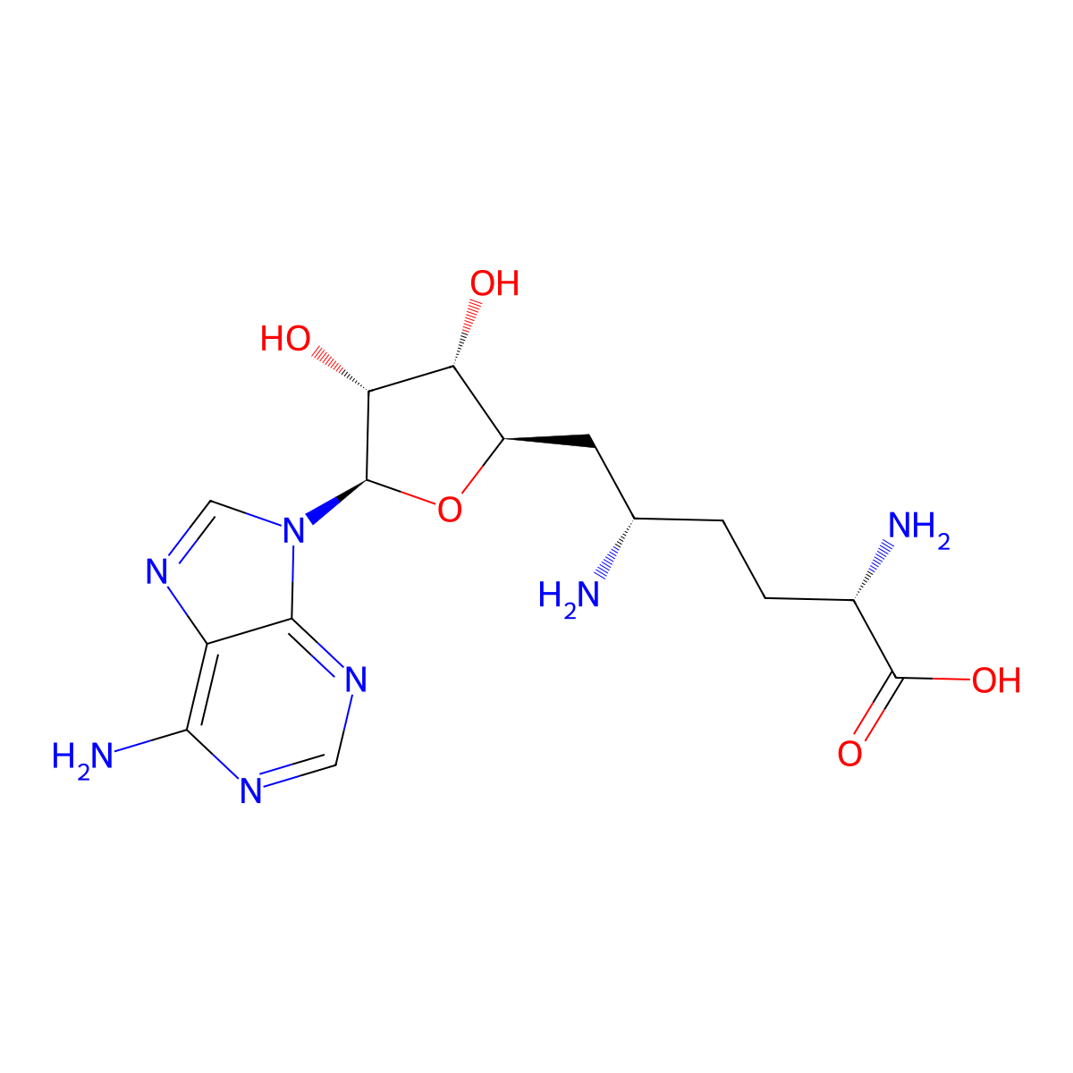 Sinefungin molecular structure, CAS 58944-73-3