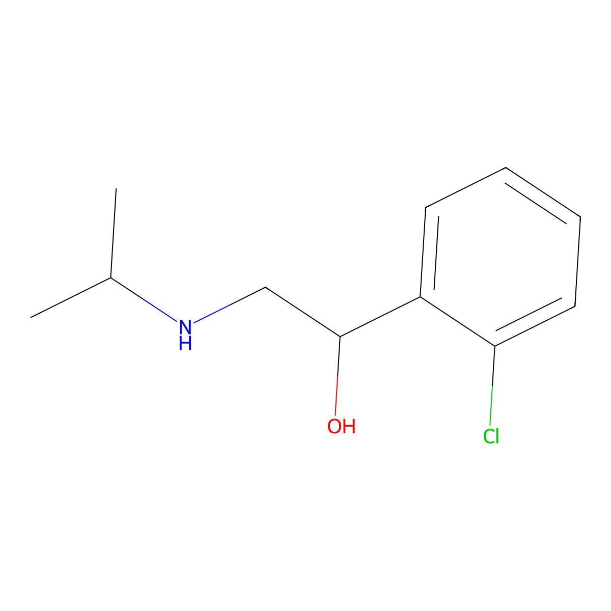 Clorprenaline, (R)- molecular structure, CAS 58948-07-5