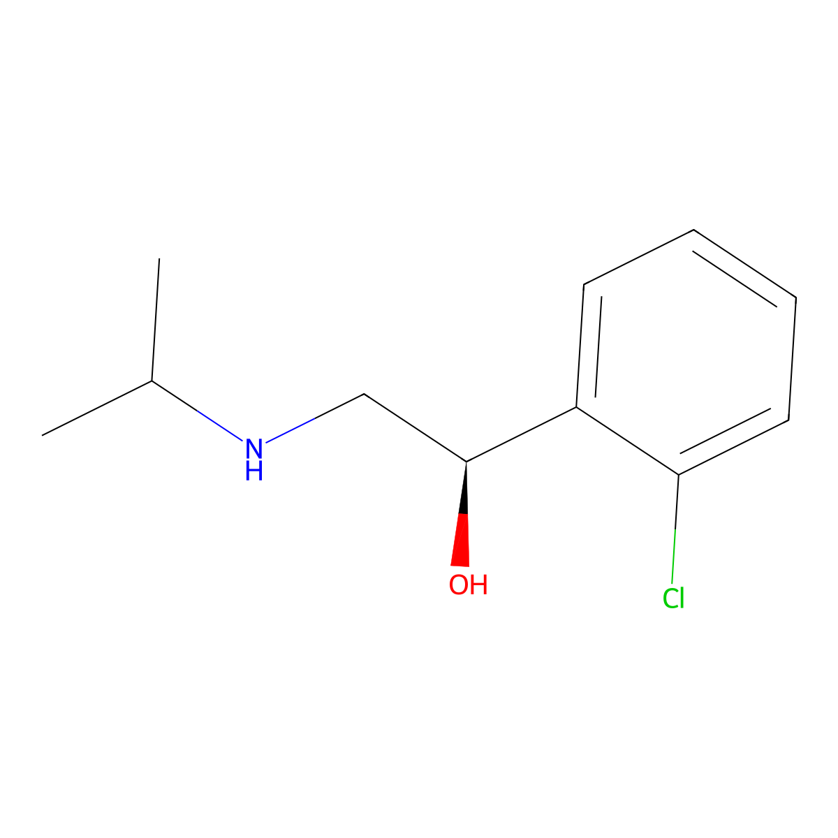 Clorprenaline, (R)- molecular structure, CAS 58948-07-5