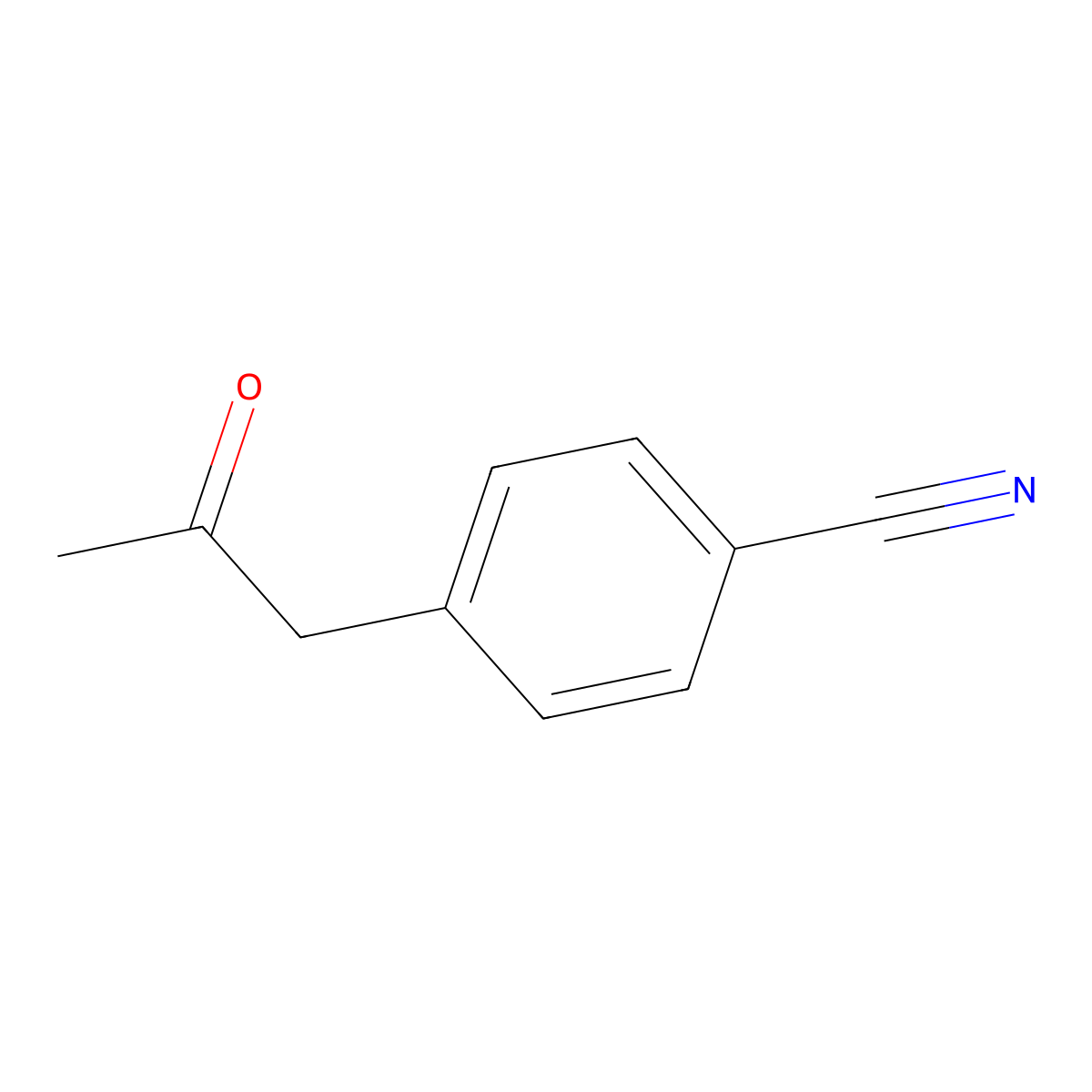4-(2-Oxopropyl)benzonitrile molecular structure, CAS 58949-75-0