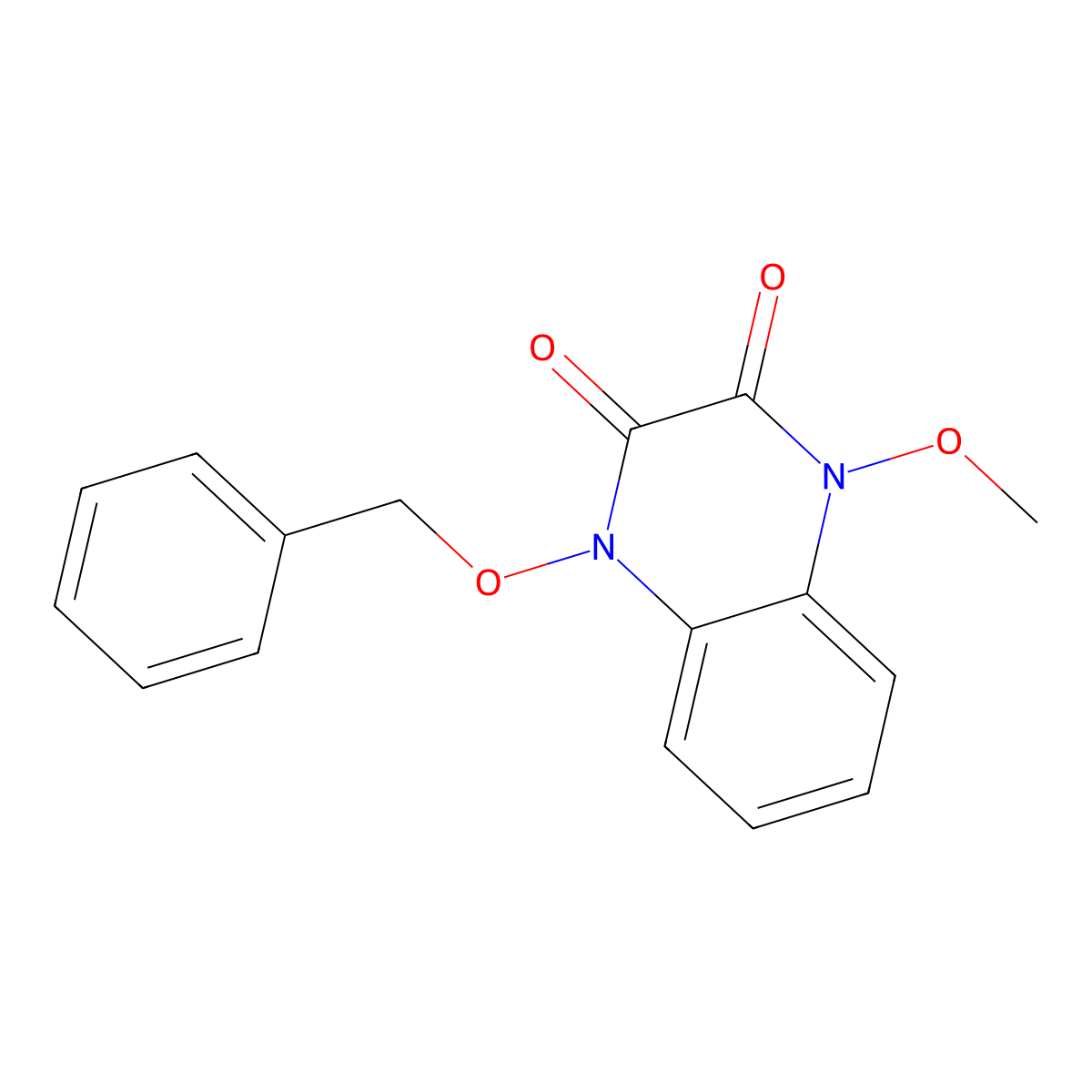 1-(Benzyloxy)-4-methoxy-1,4-dihydroquinoxaline-2,3-dione molecular structure, CAS 5895-01-2