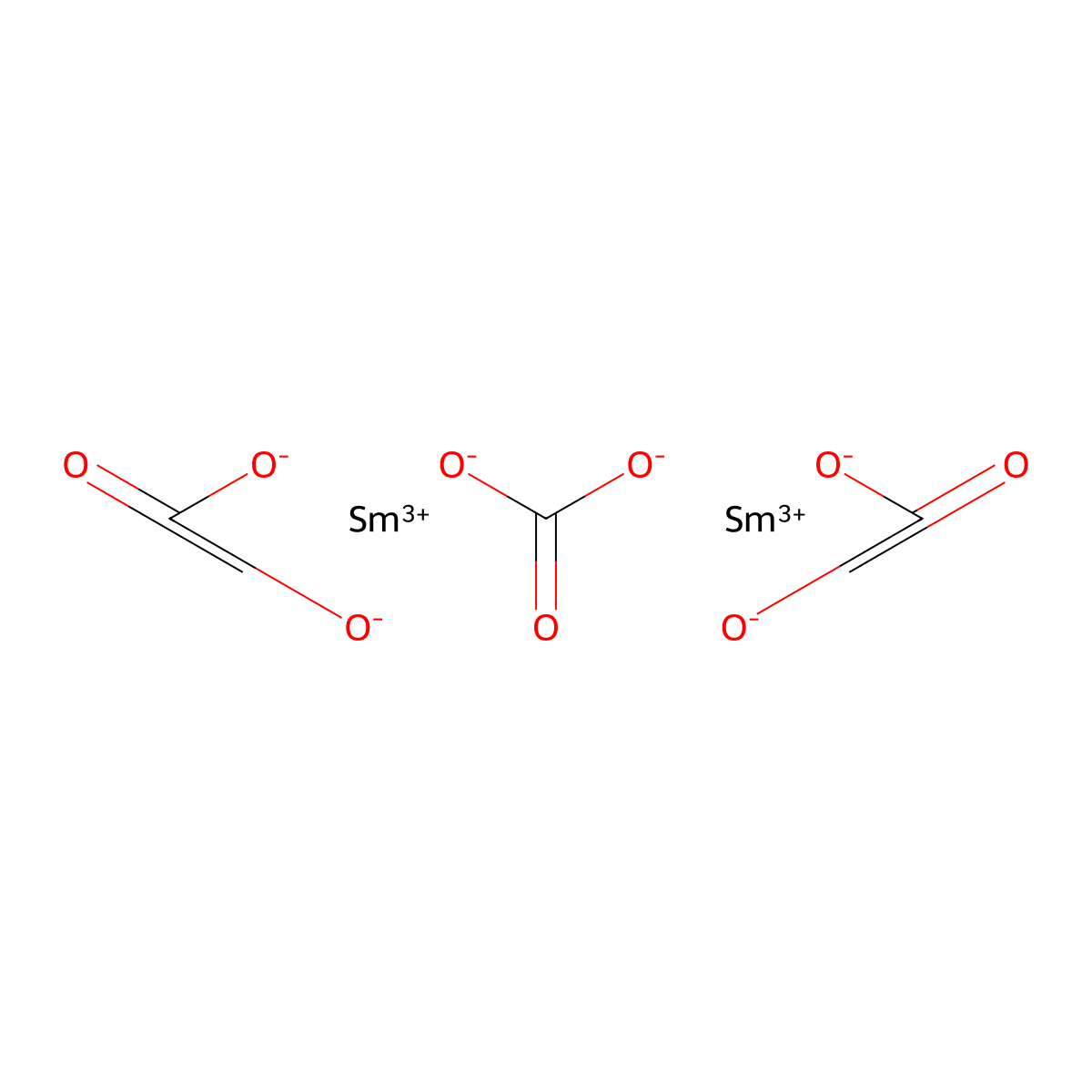 Carbonic acid, samarium(3+) salt (3:2) molecular structure, CAS 5895-47-6