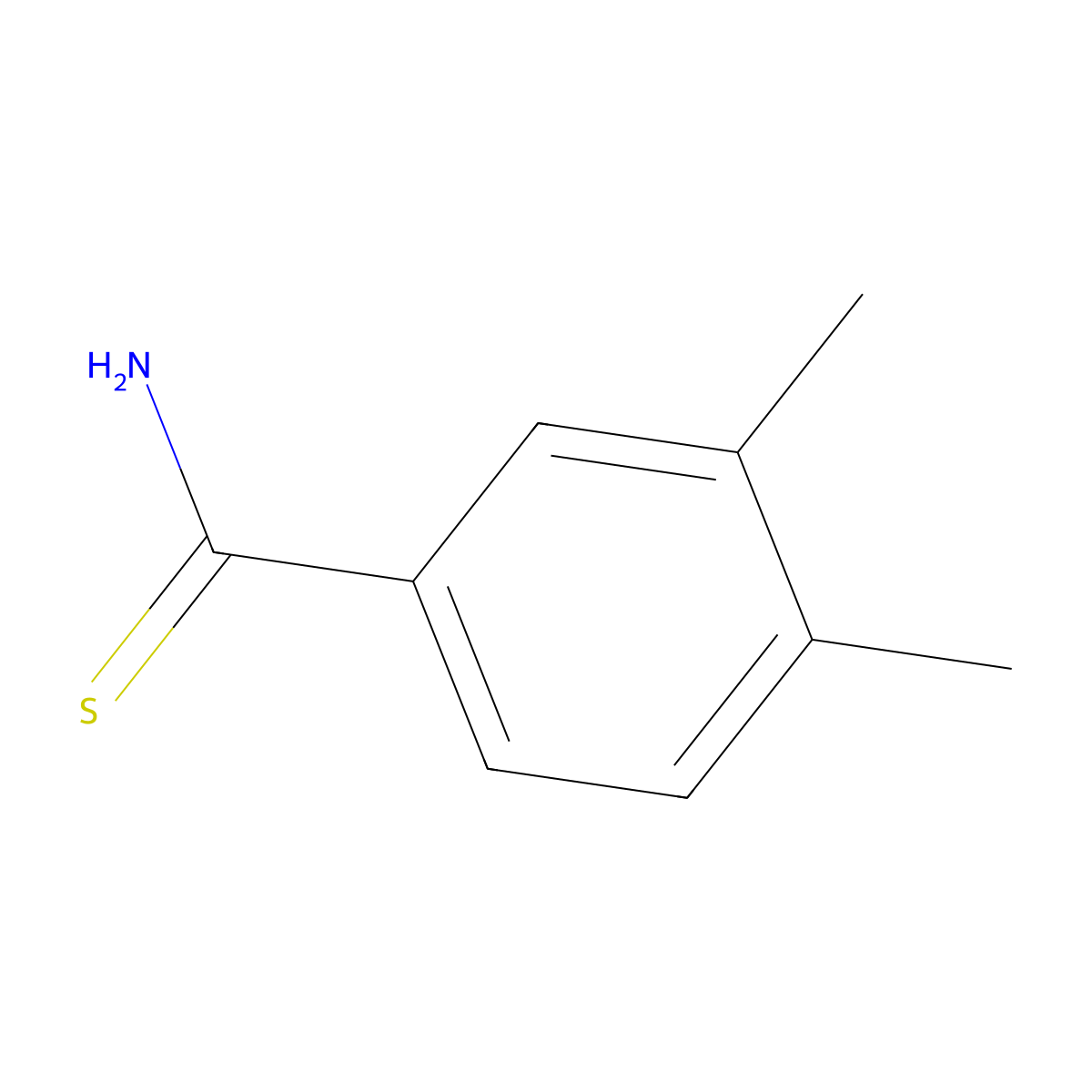 3,4-Dimethylbenzene-1-carbothioamide molecular structure, CAS 58952-03-7