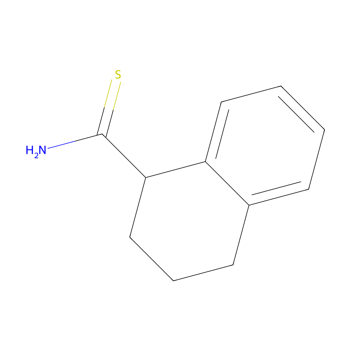 1,2,3,4-Tetrahydronaphthalene-1-carbothioamide molecular structure, CAS 58952-08-2