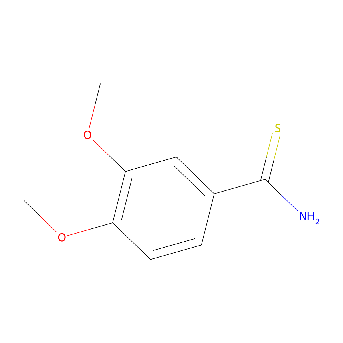 3,4-Dimethoxythiobenzamide molecular structure, CAS 58952-14-0