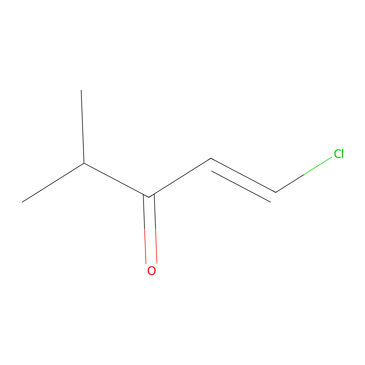 1-Penten-3-one, 1-chloro-4-methyl-, (E)- molecular structure, CAS 58953-14-3