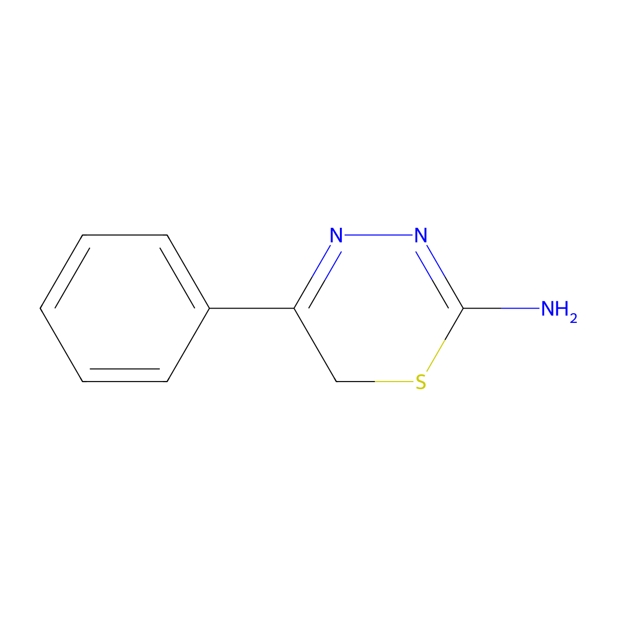 5-phenyl-6H-1,3,4-thiadiazin-2-amine molecular structure, CAS 58954-39-5