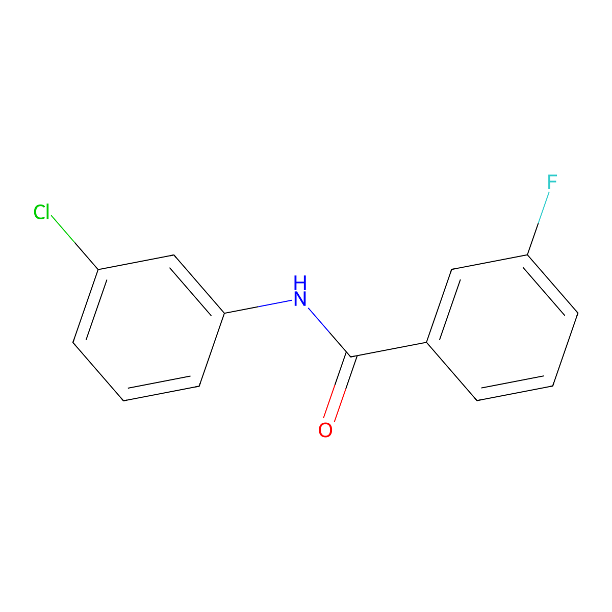 N-(3-chlorophenyl)-3-fluorobenzamide molecular structure, CAS 58955-00-3