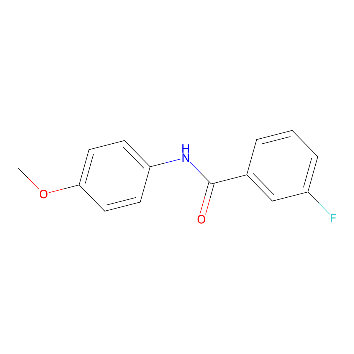 3-fluoro-N-(4-methoxyphenyl)benzamide molecular structure, CAS 58955-03-6