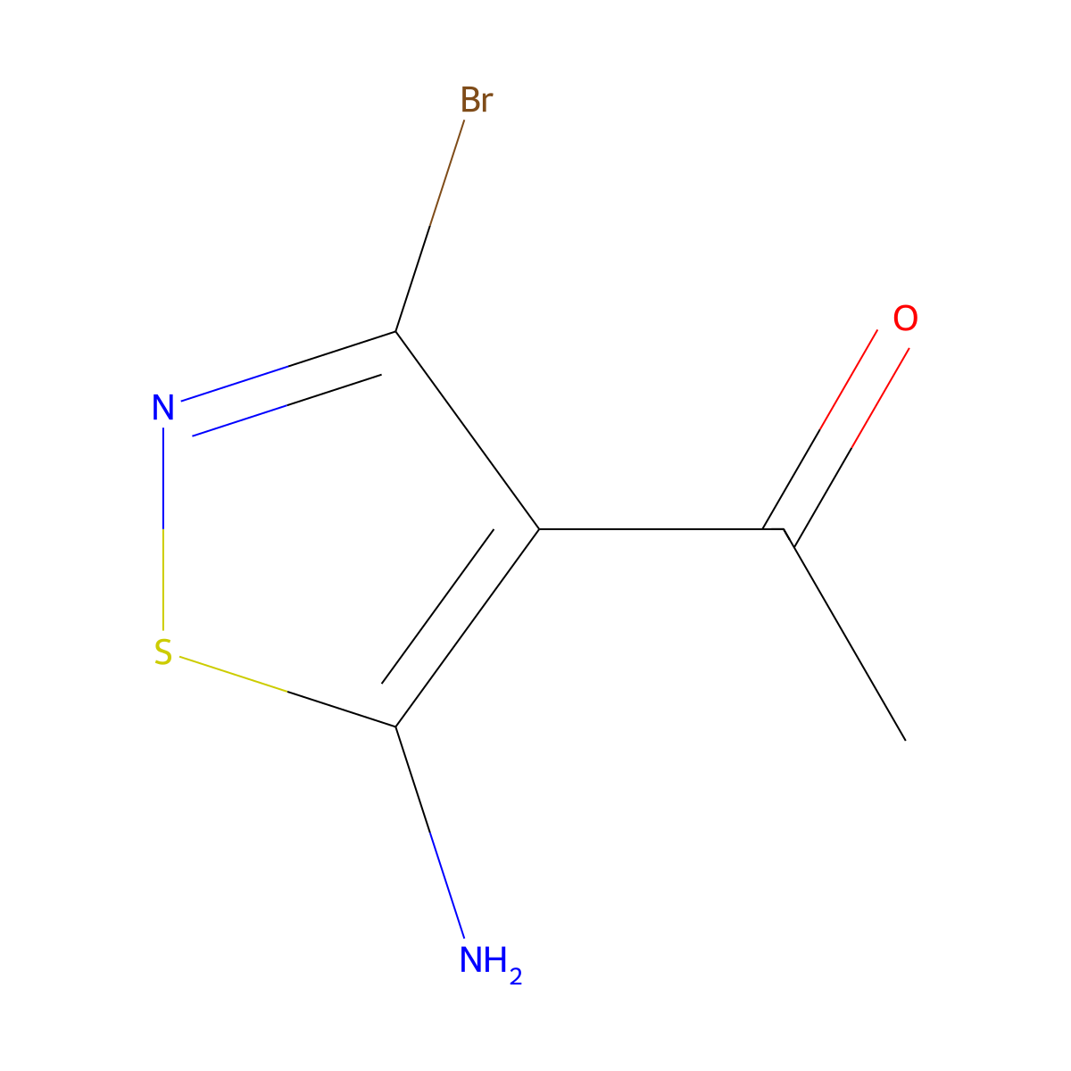 1-(5-Amino-3-bromo-1,2-thiazol-4-yl)ethan-1-one molecular structure, CAS 58955-43-4
