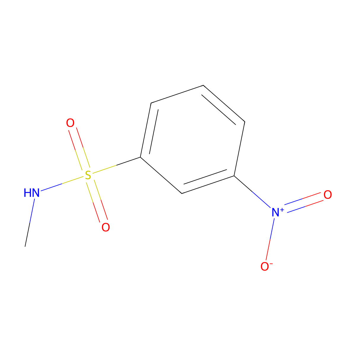 N-Methyl-3-nitrobenzenesulfonamide molecular structure, CAS 58955-78-5