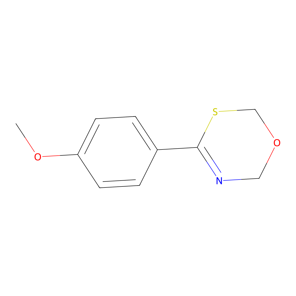 4-(4-Methoxyphenyl)-2H,6H-1,3,5-oxathiazine molecular structure, CAS 58955-83-2