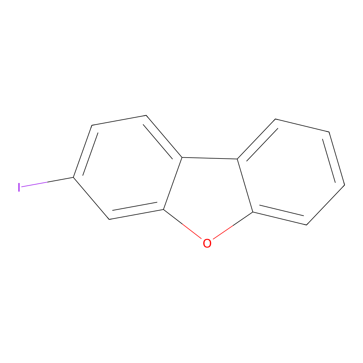 3-Iododibenzofuran molecular structure, CAS 5896-29-7