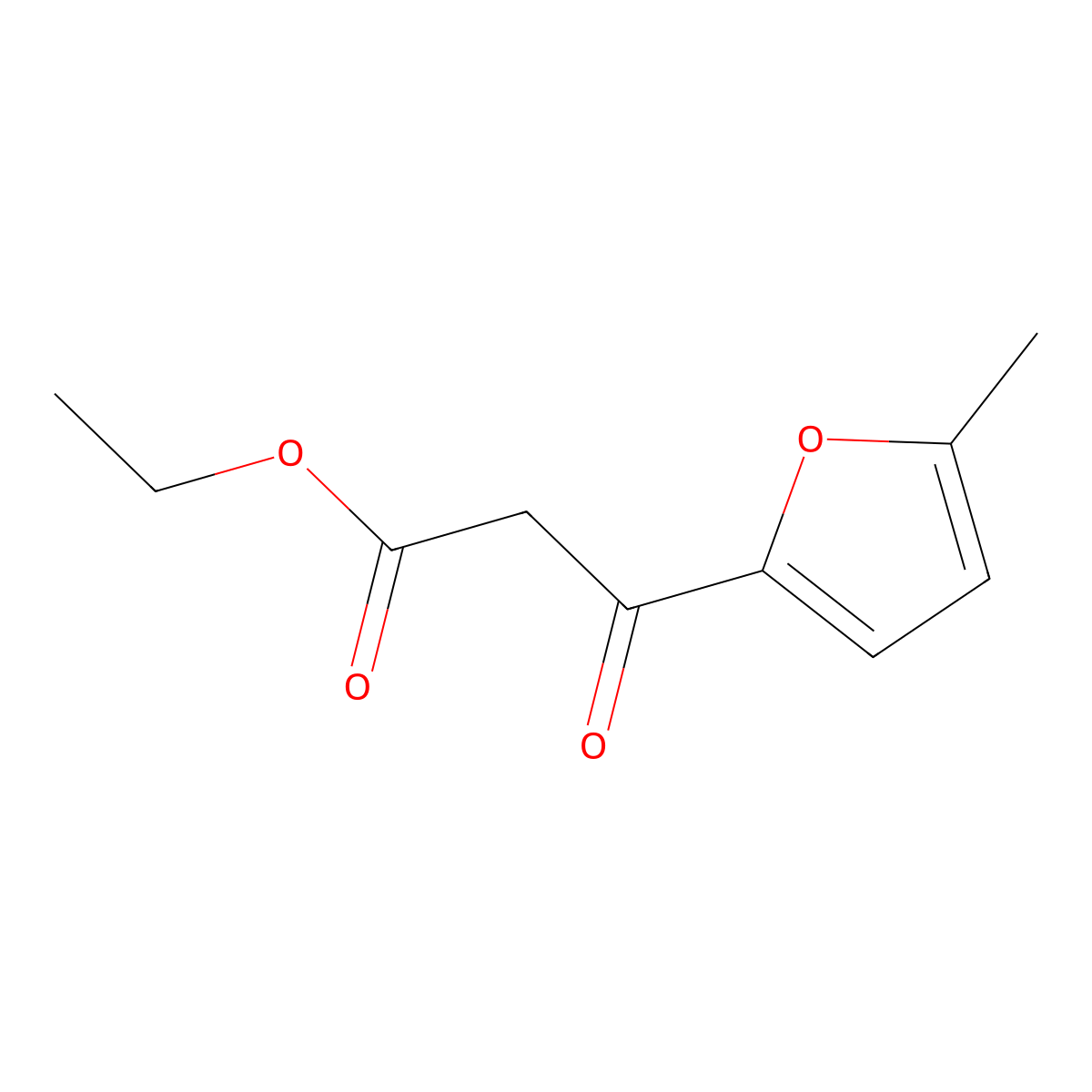 Ethyl 3-(5-methylfuran-2-yl)-3-oxopropanoate molecular structure, CAS 5896-37-7