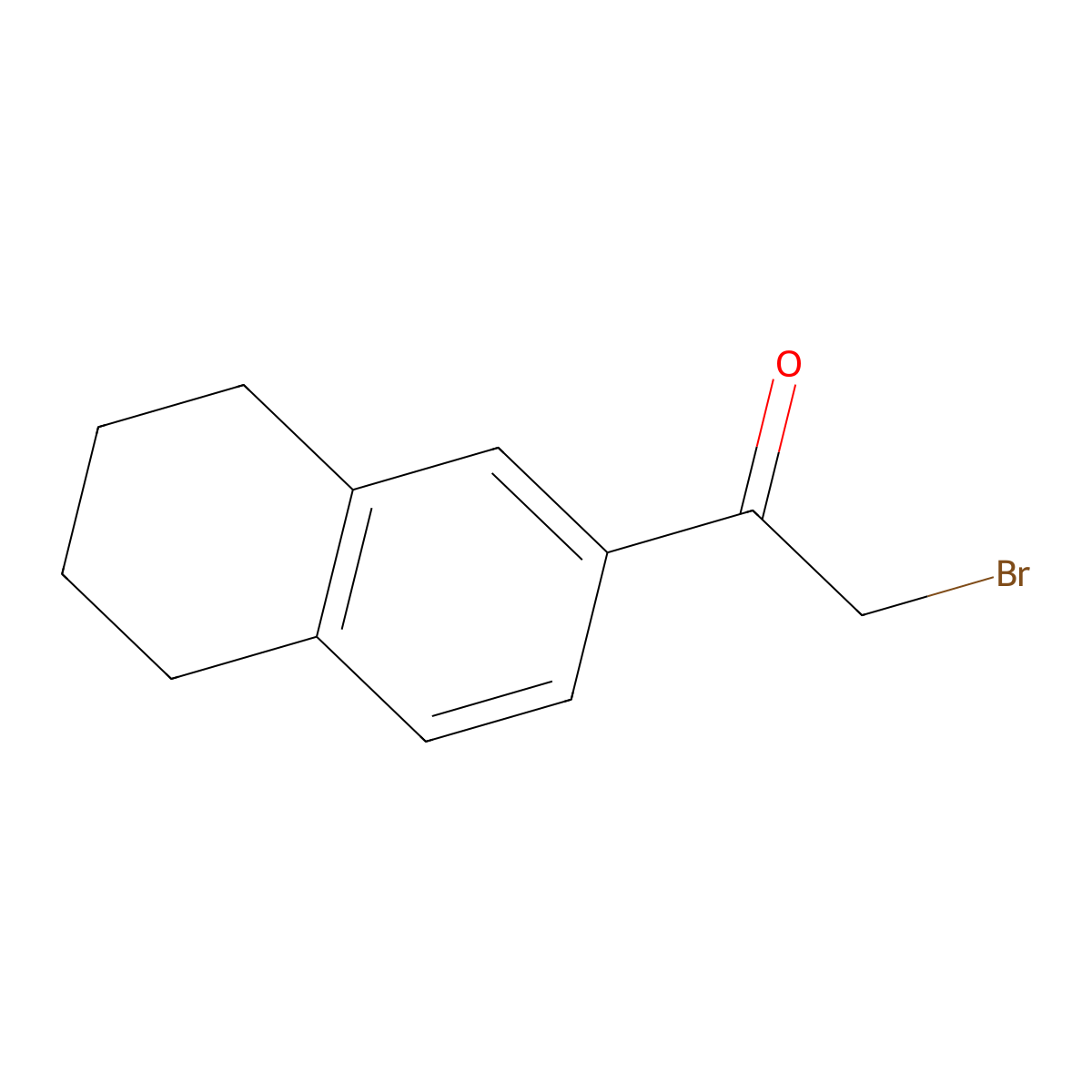 2-Bromo-1-(5,6,7,8-tetrahydronaphthalen-2-yl)ethan-1-one molecular structure, CAS 5896-66-2