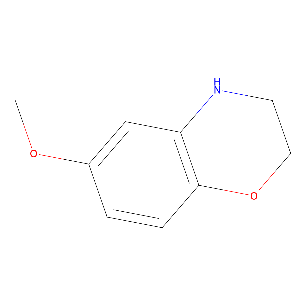 6-methoxy-3,4-dihydro-2H-1,4-benzoxazine molecular structure, CAS 58960-11-5