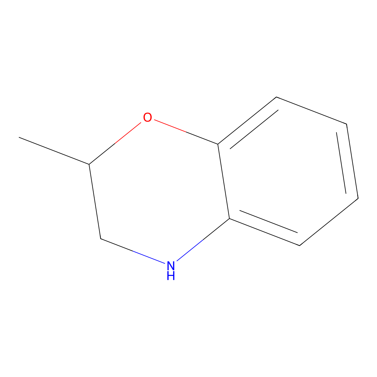 2-Methyl-3,4-dihydro-2H-1,4-benzoxazine molecular structure, CAS 58960-13-7