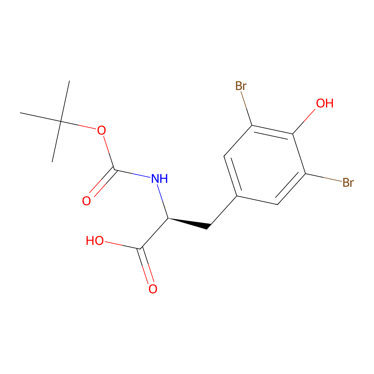Boc-3,5-Dibromo-L-tyrosine molecular structure, CAS 58960-71-7