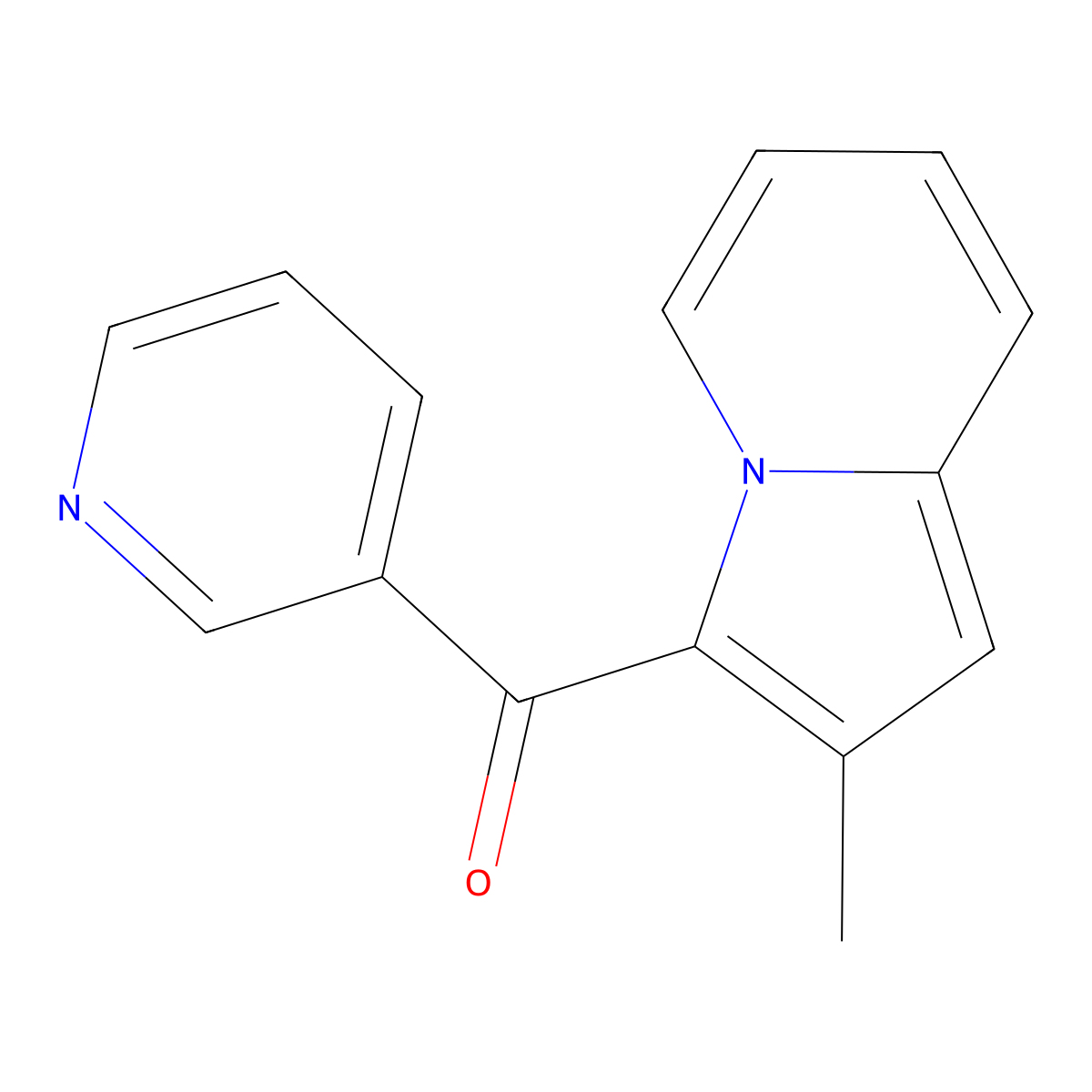 2-Methyl-3-(pyridine-3-carbonyl)indolizine molecular structure, CAS 58962-95-1