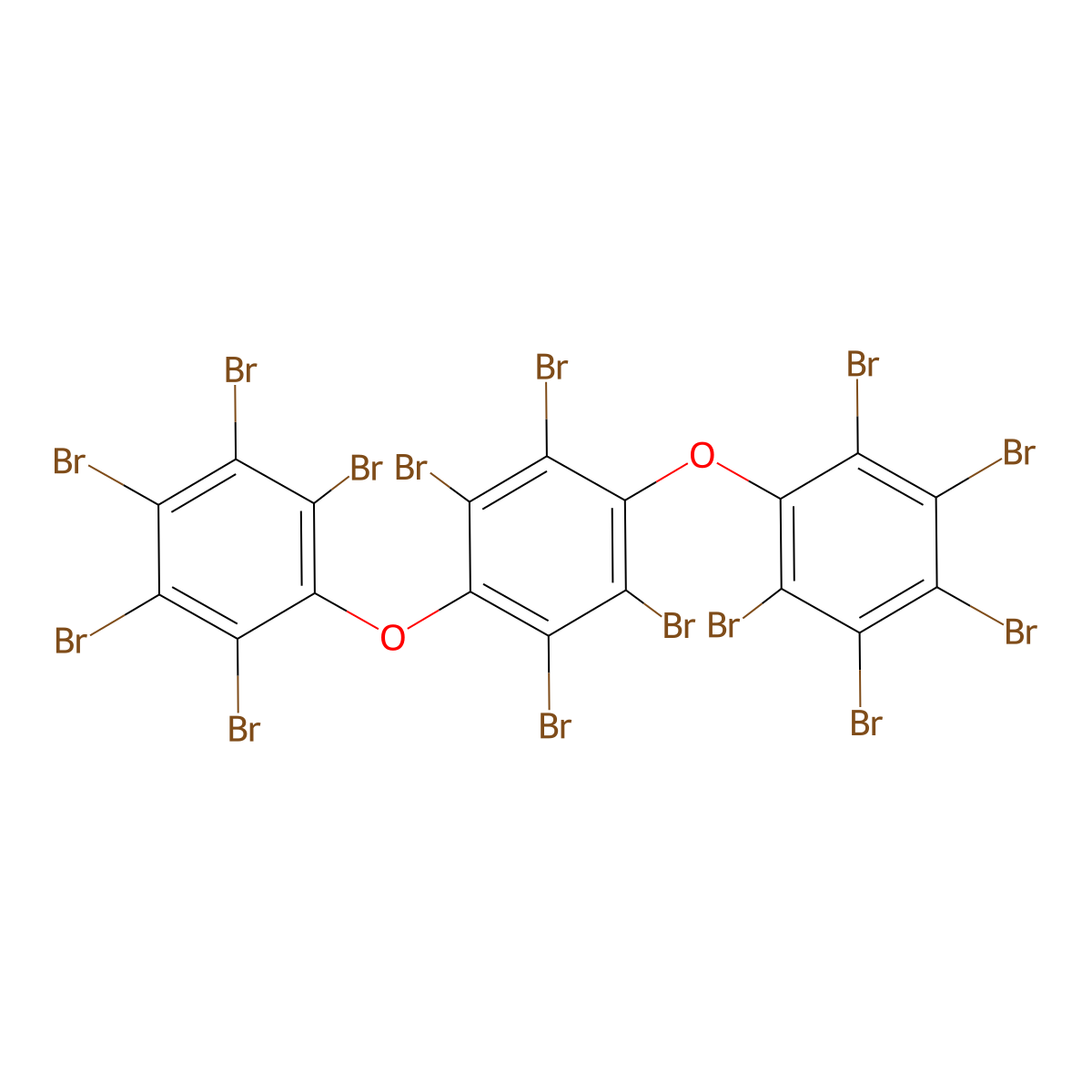 Tetradecabromo-1,4-diphenoxybenzene molecular structure, CAS 58965-66-5