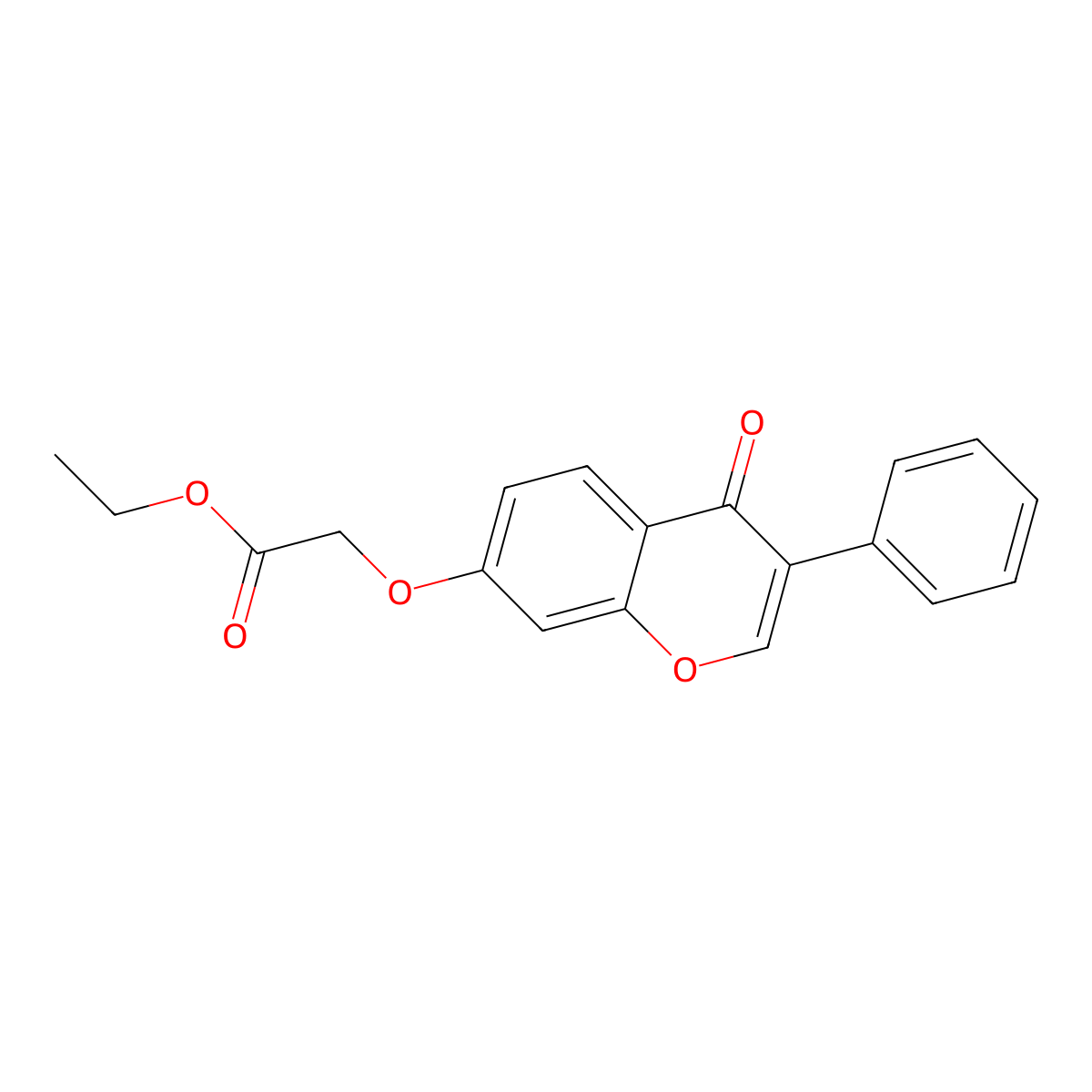 Ethyl 2-(4-oxo-3-phenylchromen-7-yl)oxyacetate molecular structure, CAS 5897-05-2