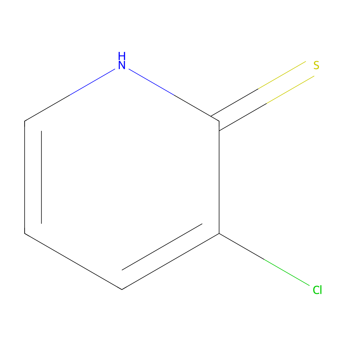 3-Chloropyridine-2-thiol molecular structure, CAS 5897-94-9