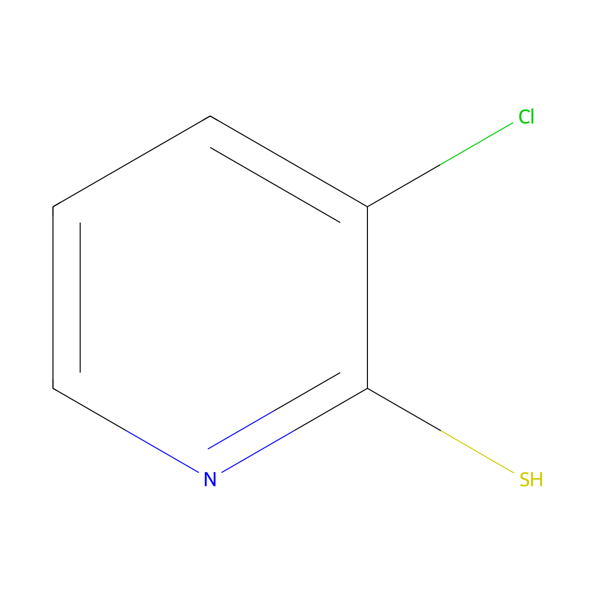 3-Chloropyridine-2-thiol molecular structure, CAS 5897-94-9