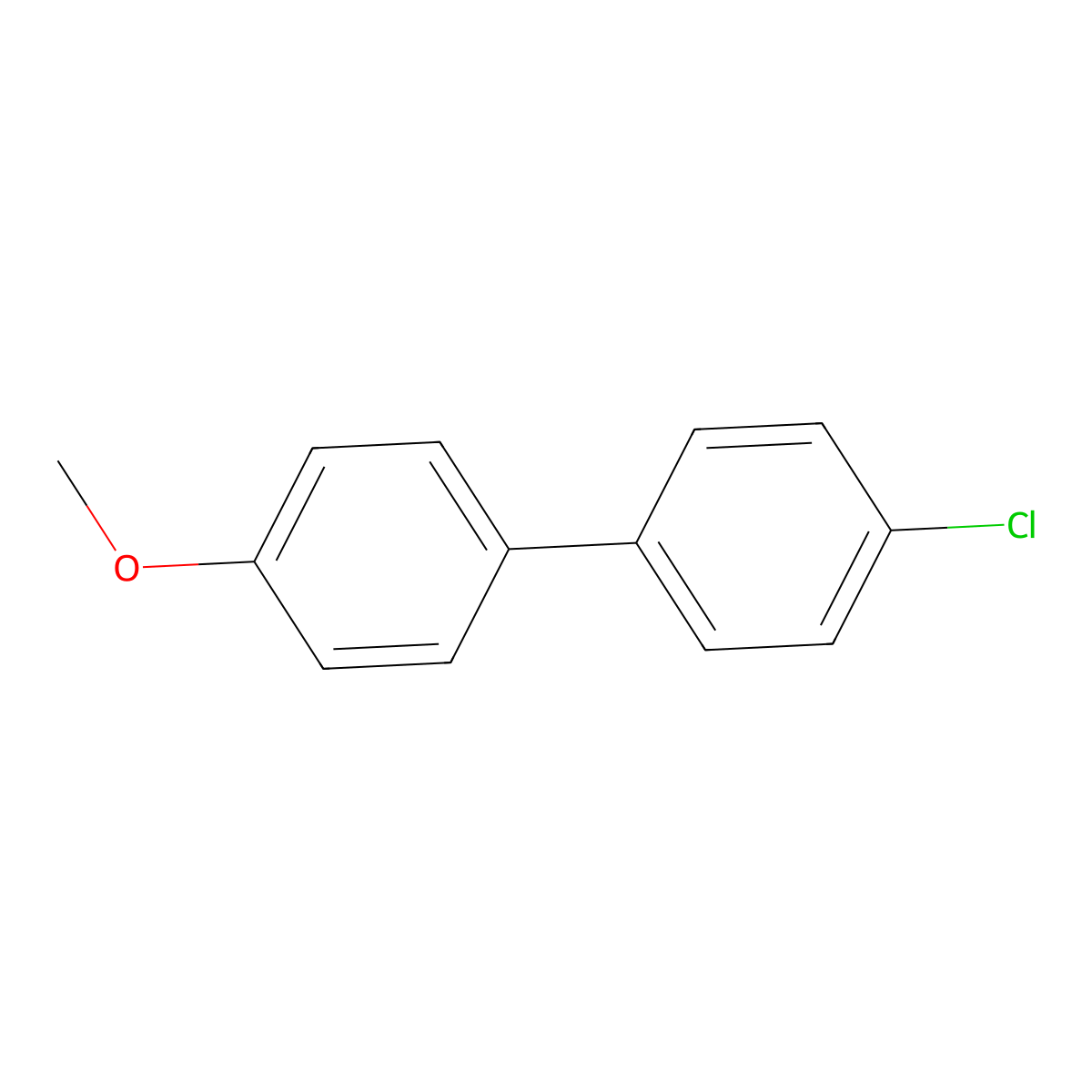 4-Chloro-4'-methoxybiphenyl molecular structure, CAS 58970-19-7